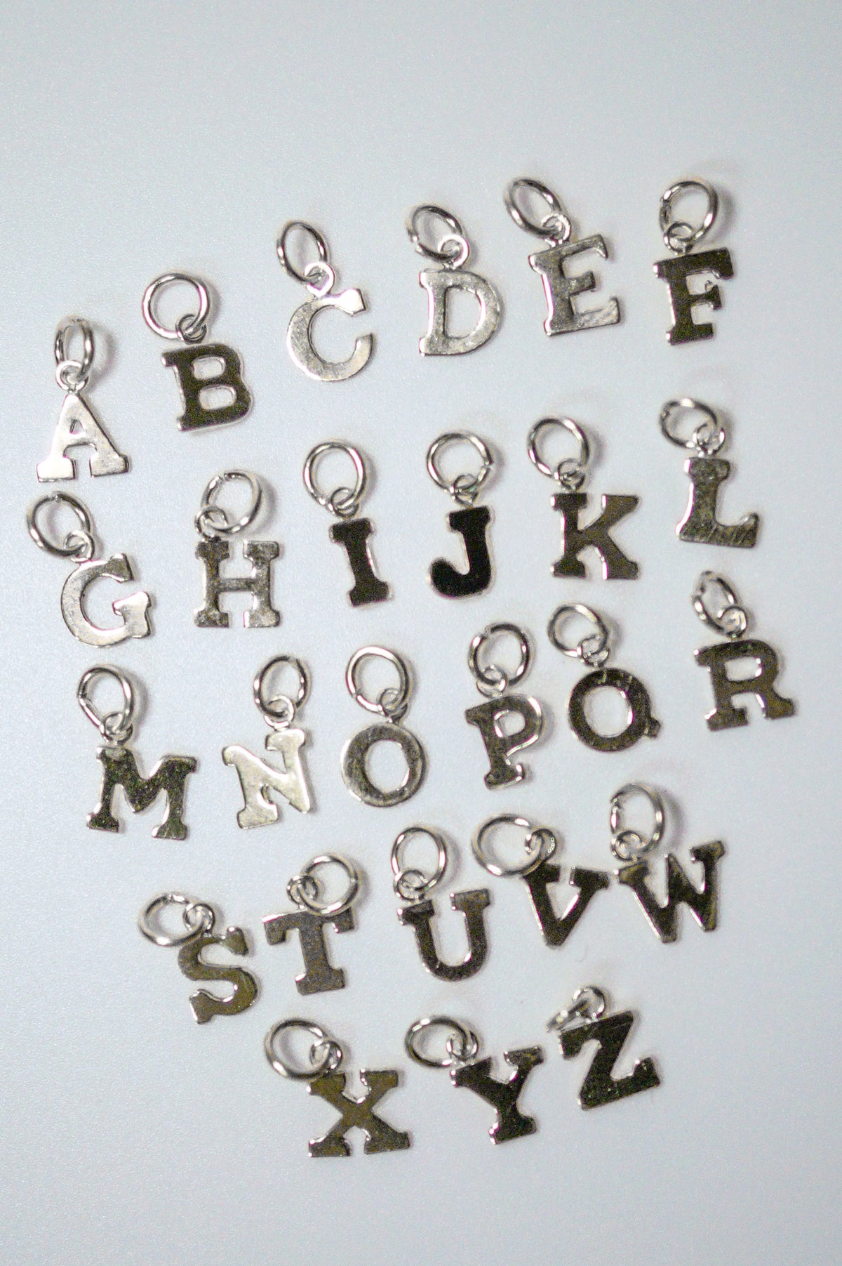 Blocky Monogram Letter Charm