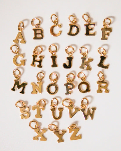 Blocky Letter Necklace, 14K Gold Fill