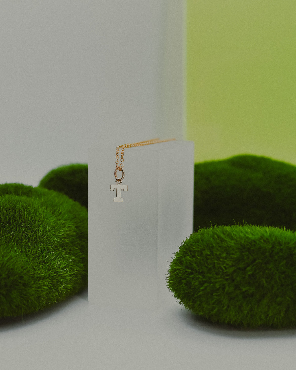 Blocky Monogram Letter Charm