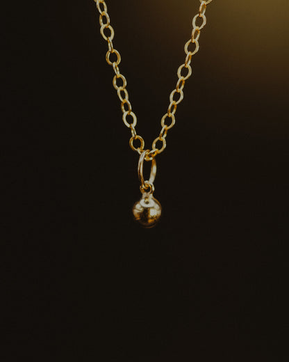 Bead Ball Charm, Gold or Silver