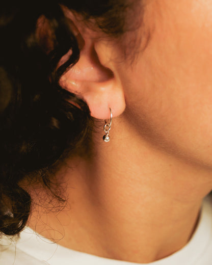 Bead Ball Charm, Gold or Silver