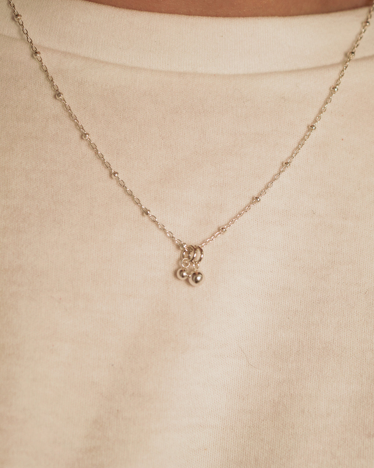 Bead Ball Charm, Gold or Silver