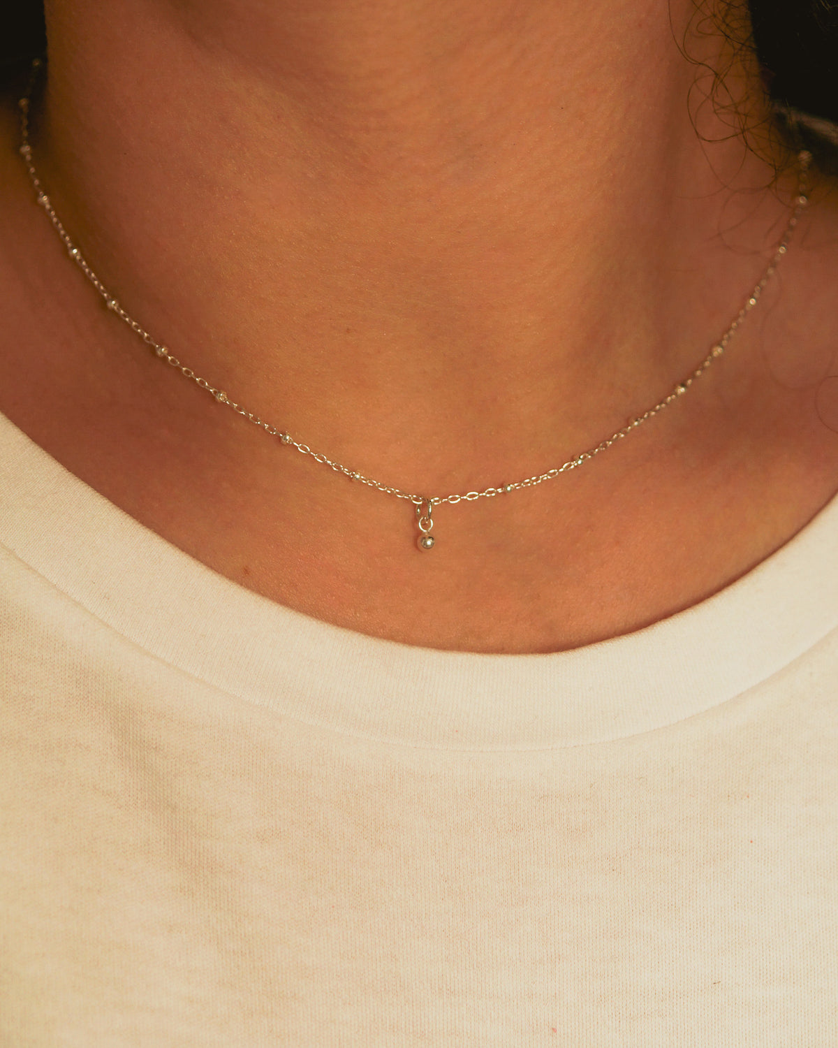 Bead Ball Charm, Gold or Silver