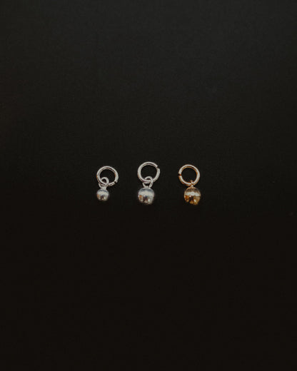 Bead Ball Charm, Gold or Silver