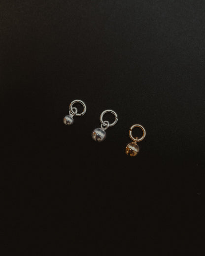 Bead Ball Charm, Gold or Silver