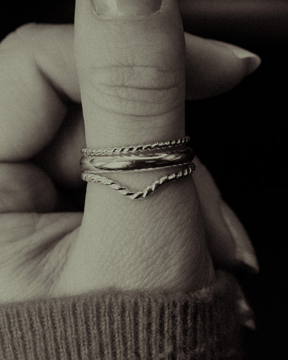 Twist Teardrop Ring, Sterling Silver