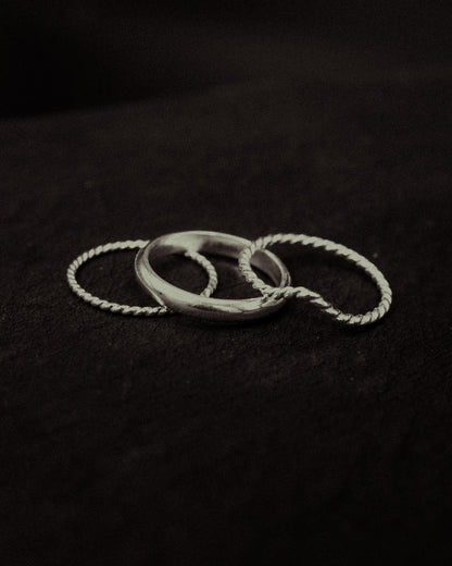 Twist Teardrop Ring, Sterling Silver