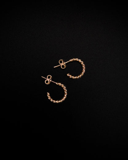 Chunky Twist Hoops in 14K Gold Fill, Rose Gold Fill or Sterling Silver