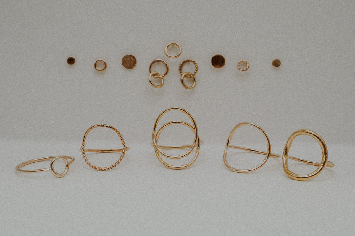 Twist Circle Ring, 14K Gold Fill