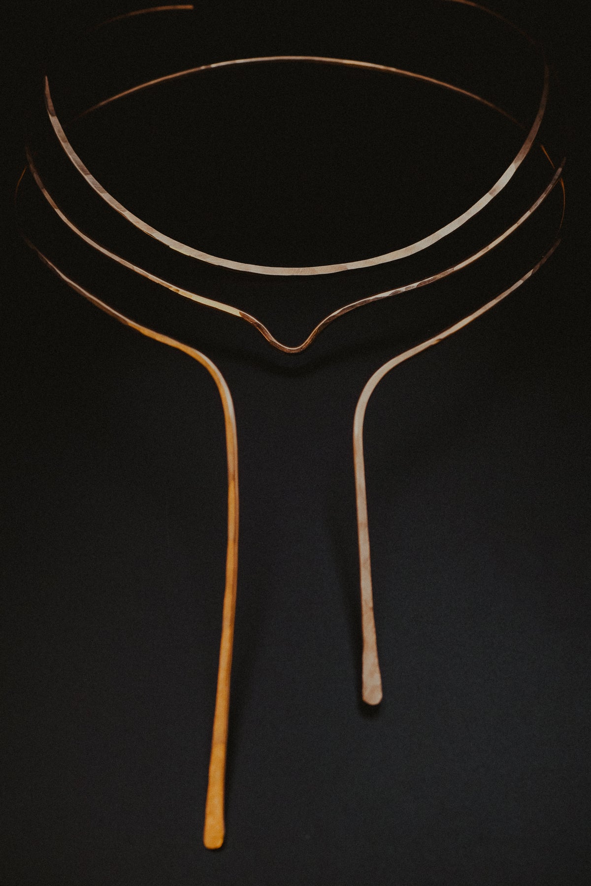 Hammered Collar Necklace, Gold Fill, Rose Gold Fill, or Sterling Silver