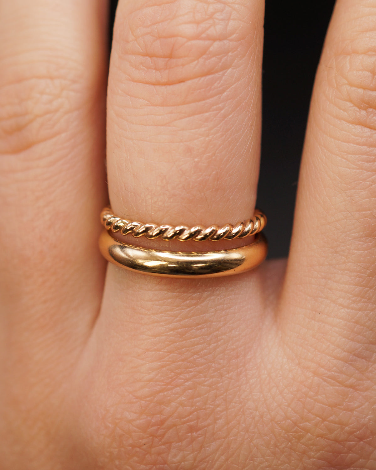 Chunky Twist Ring, 14K Gold Fill