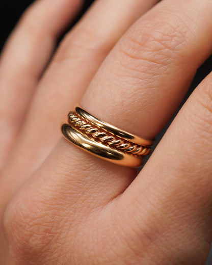 Chunky Twist Ring, 14K Gold Fill