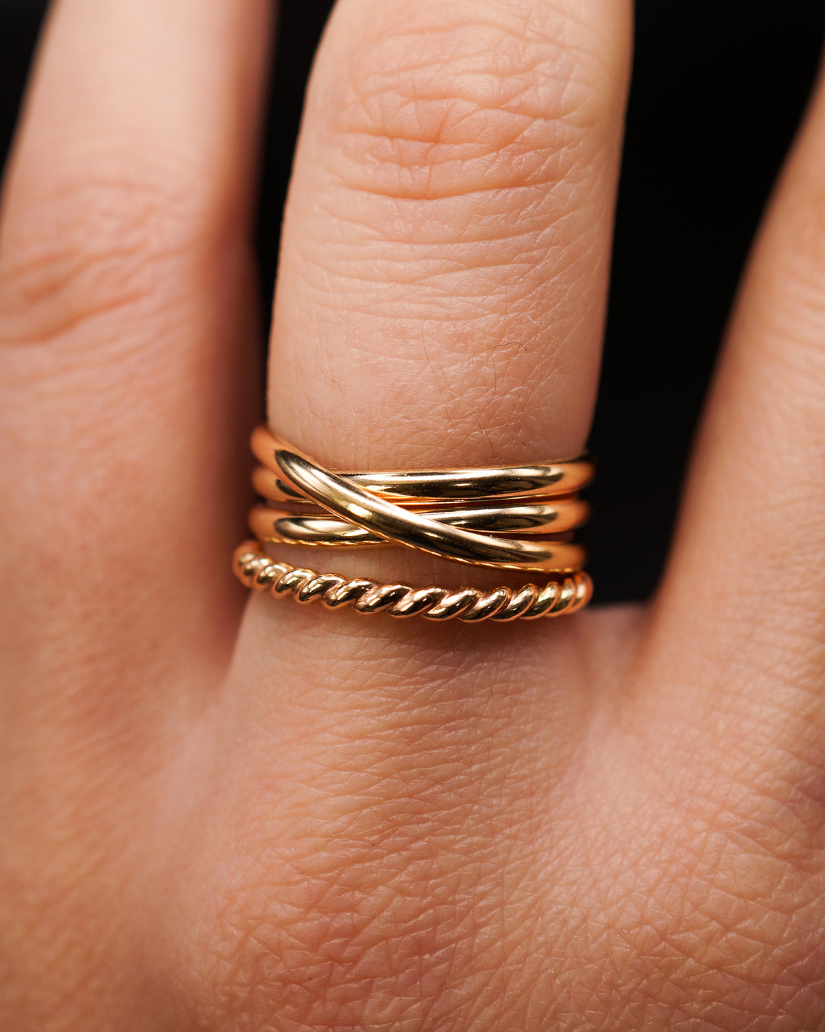 Chunky Twist Ring, 14K Gold Fill