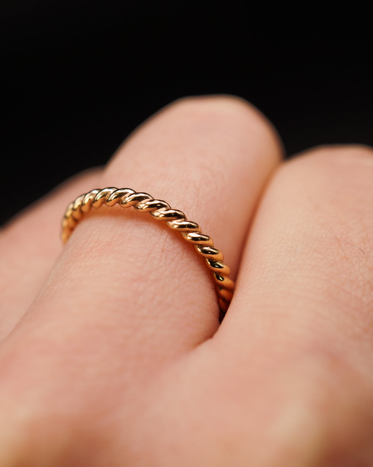 Chunky Twist Ring, 14K Gold Fill