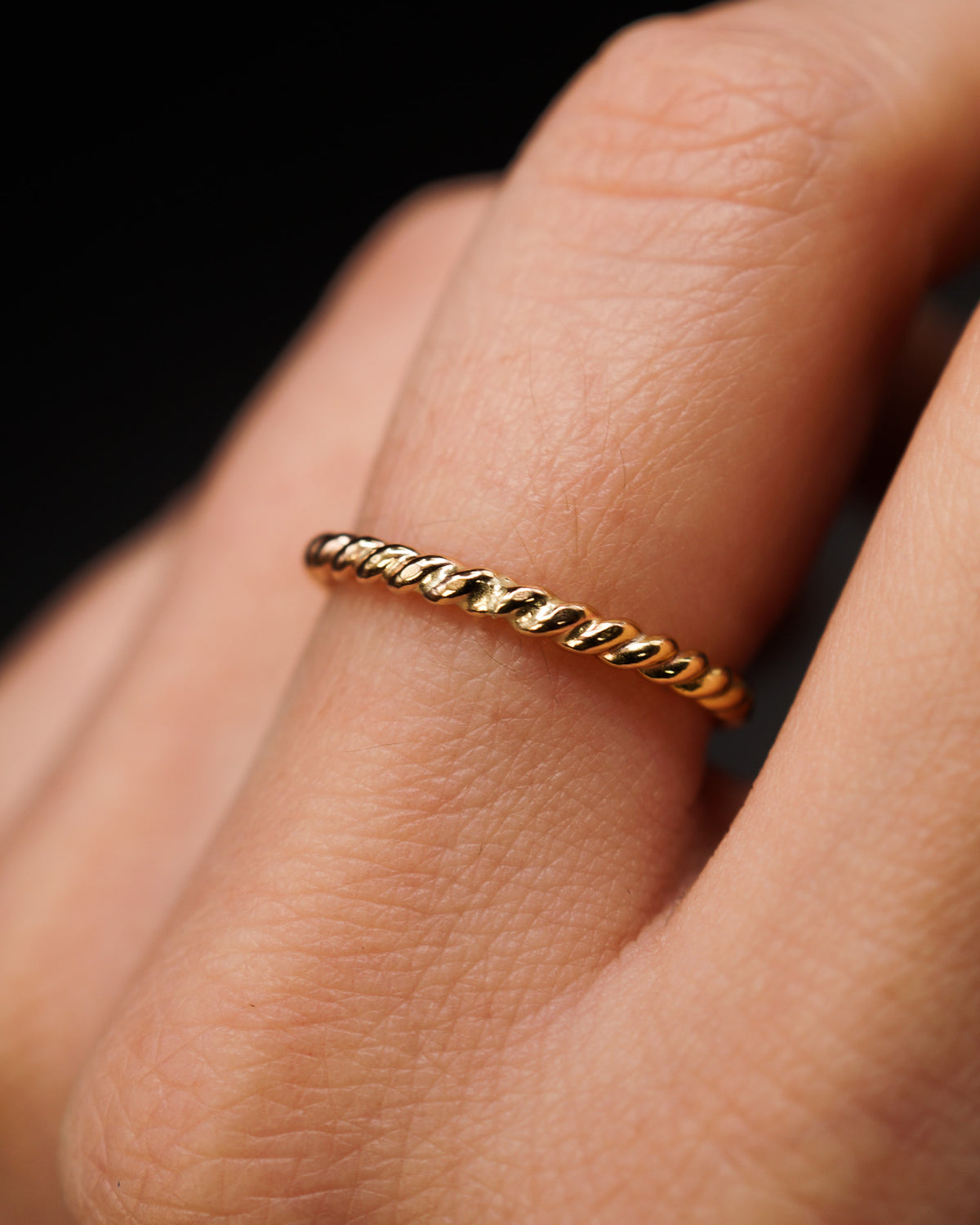 Chunky Twist Ring, 14K Gold Fill