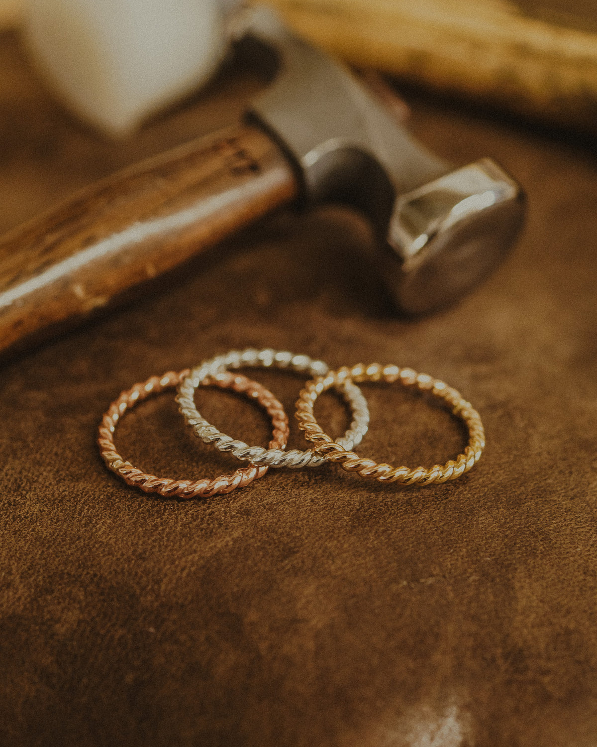 Chunky Twist Ring, Sterling Silver