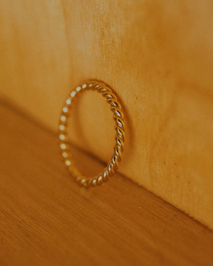 Chunky Twist Ring, 14K Gold Fill