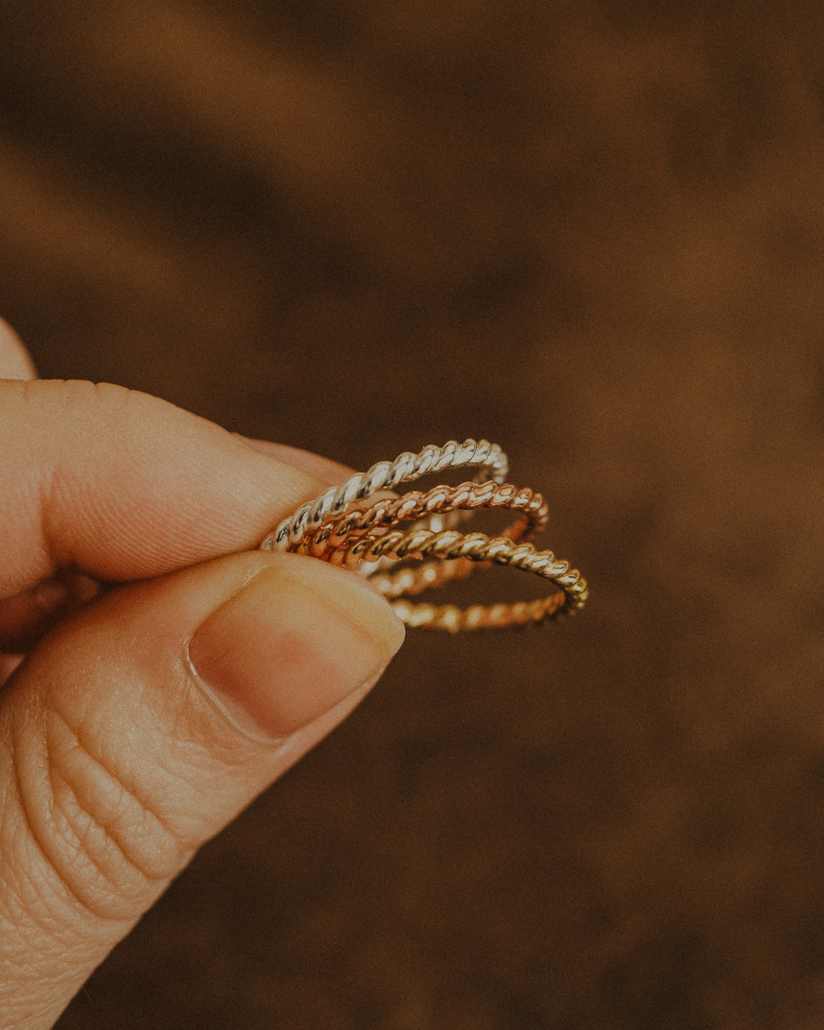Chunky Twist Ring, Sterling Silver