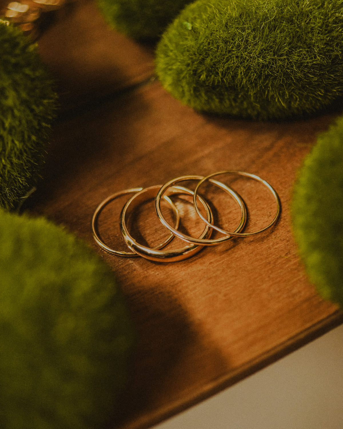 Chunky Mixed Thickness Set of 4 Stacking Rings