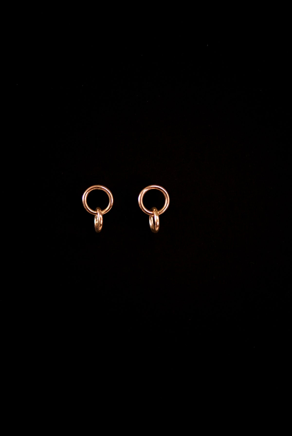 Link Stud Earrings in Solid 14K Gold or Rose Gold