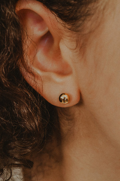 Dome Stud Earrings, Gold Fill, Rose Gold Fill or Sterling Silver