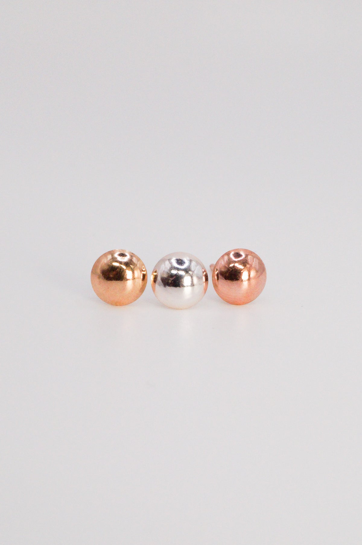 Dome Stud Earrings, Gold Fill, Rose Gold Fill or Sterling Silver