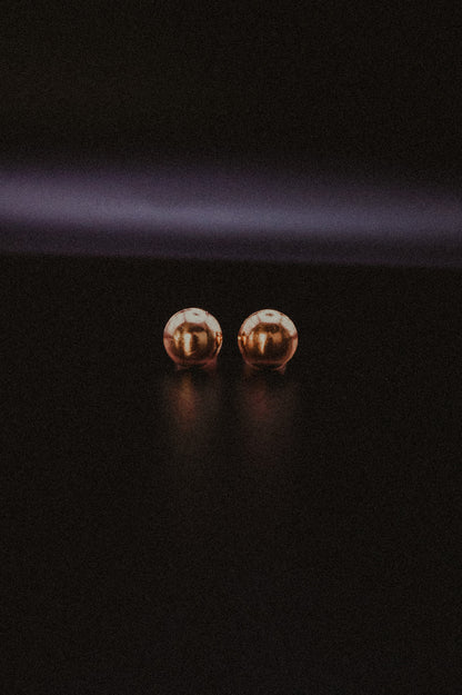 Dome Stud Earrings, Gold Fill, Rose Gold Fill or Sterling Silver