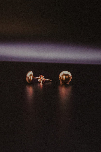 Dome Stud Earrings, Gold Fill, Rose Gold Fill or Sterling Silver