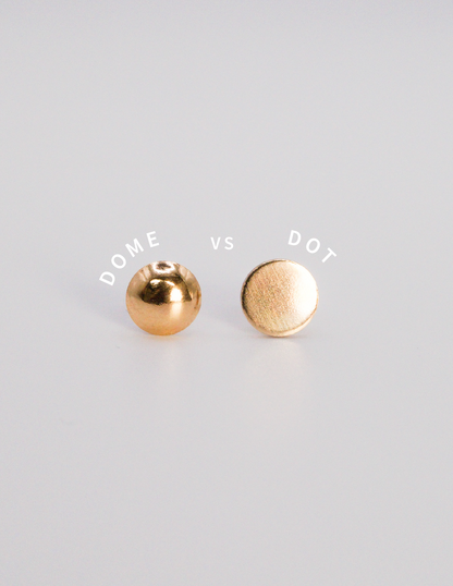 Dome Stud Earrings, Gold Fill, Rose Gold Fill or Sterling Silver