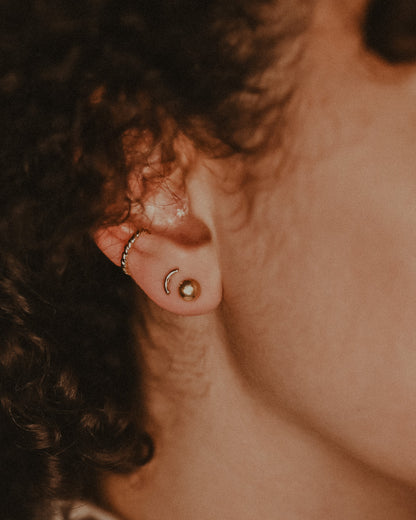 Dome Stud Earrings, Gold Fill, Rose Gold Fill or Sterling Silver