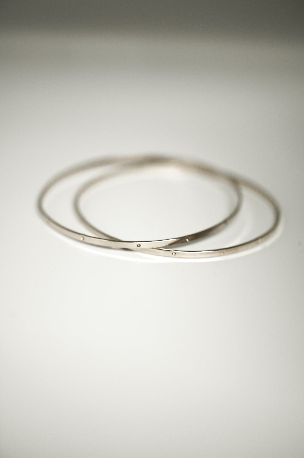 Dot Bangle Bracelet, Gold Fill, Rose Gold Fill or Sterling Silver