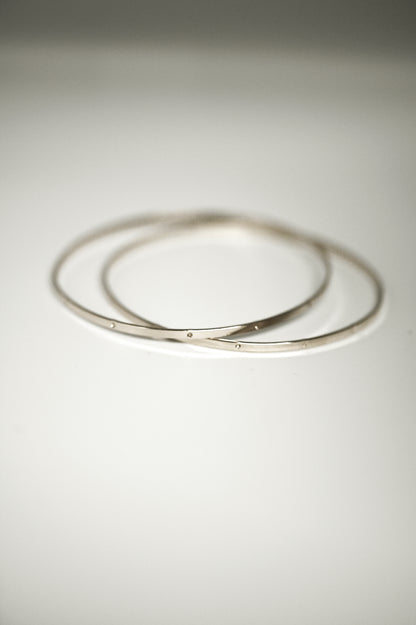 Dot Bangle Bracelet, Gold Fill, Rose Gold Fill or Sterling Silver