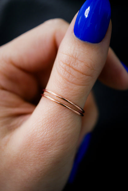 Medium Thick Ring, 14K Rose Gold Fill