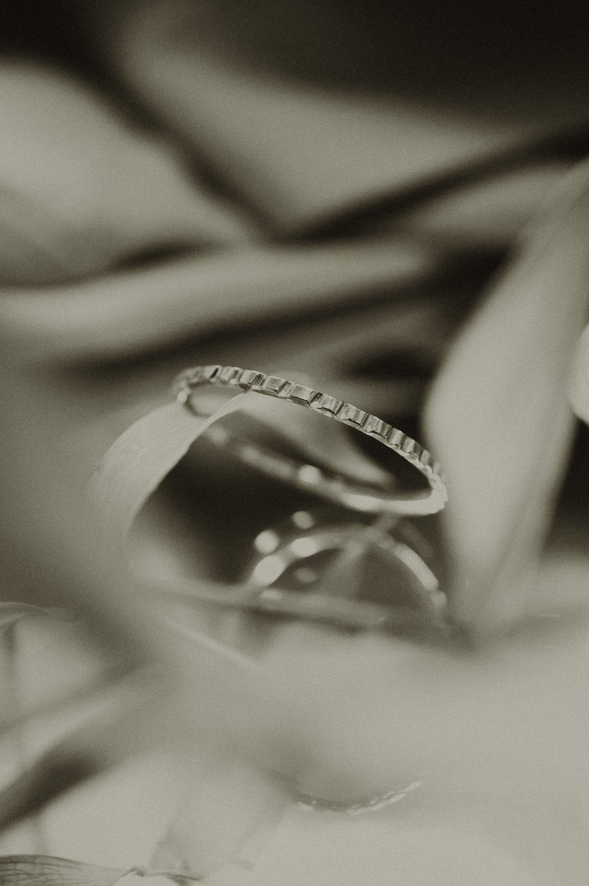 Half Lined Ring, Sterling Silver