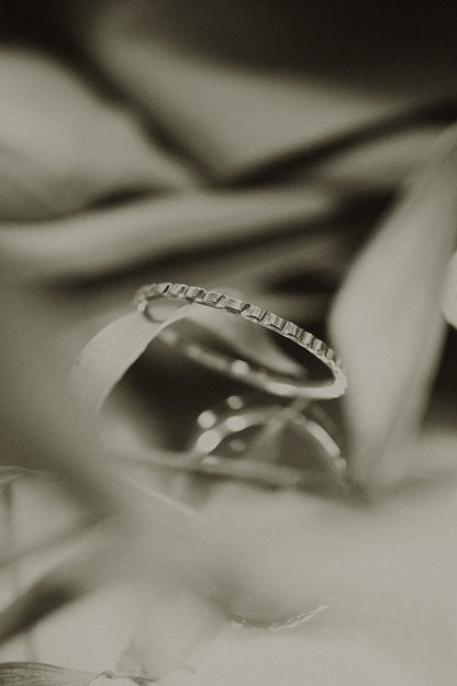 Half Lined Ring, Sterling Silver