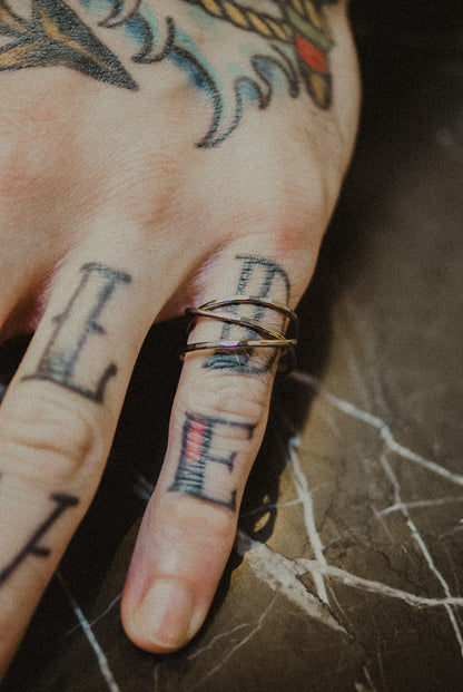 Wraparound Ring, Solid 14K White Gold