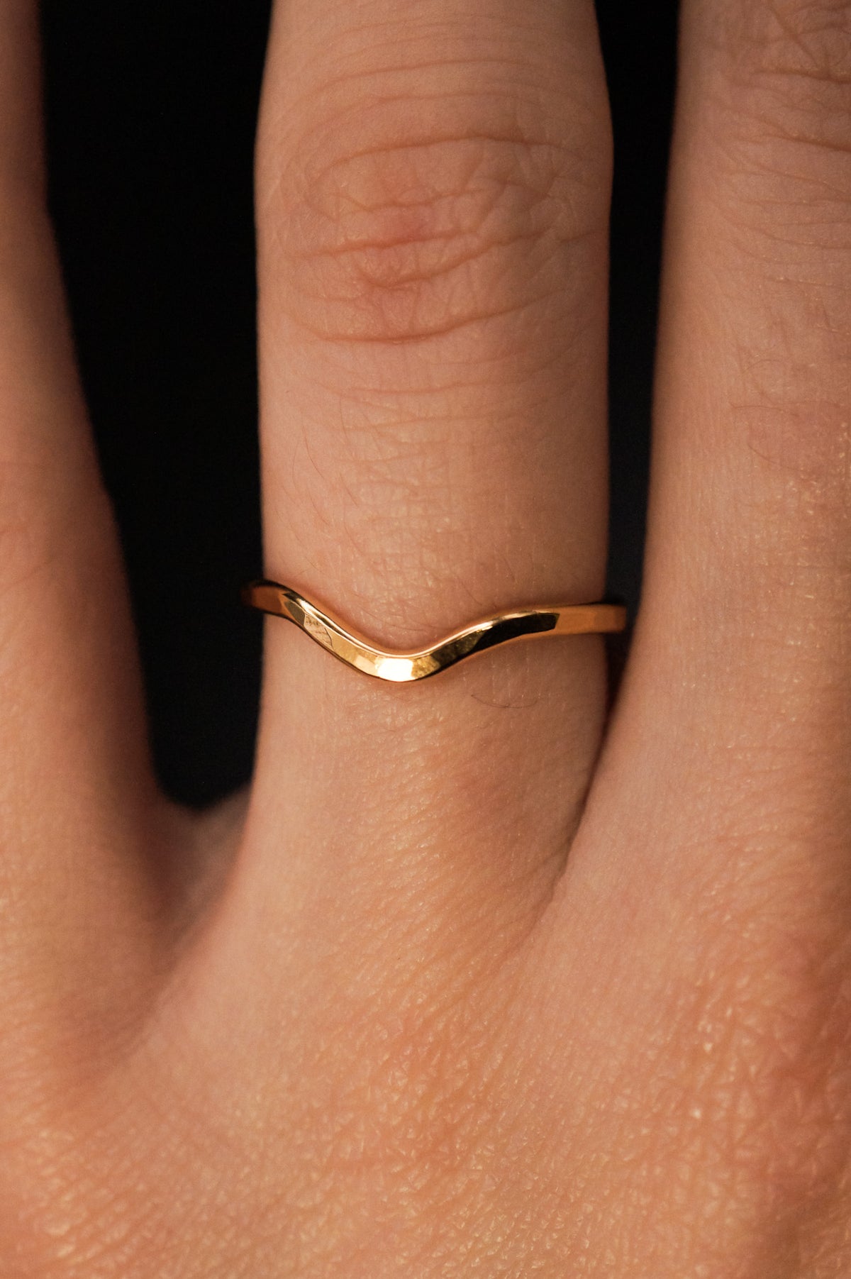 Teardrop Ring, Solid 14K Gold