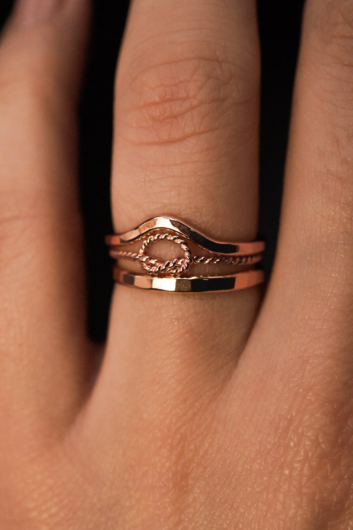 Teardrop Ring, 14K Rose Gold Fill