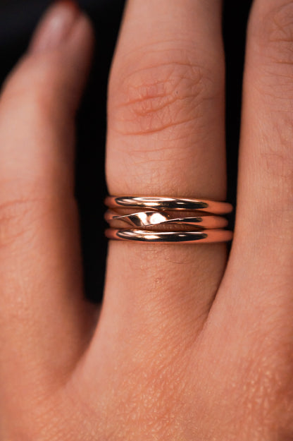Möbius Band, Solid 14K Rose Gold