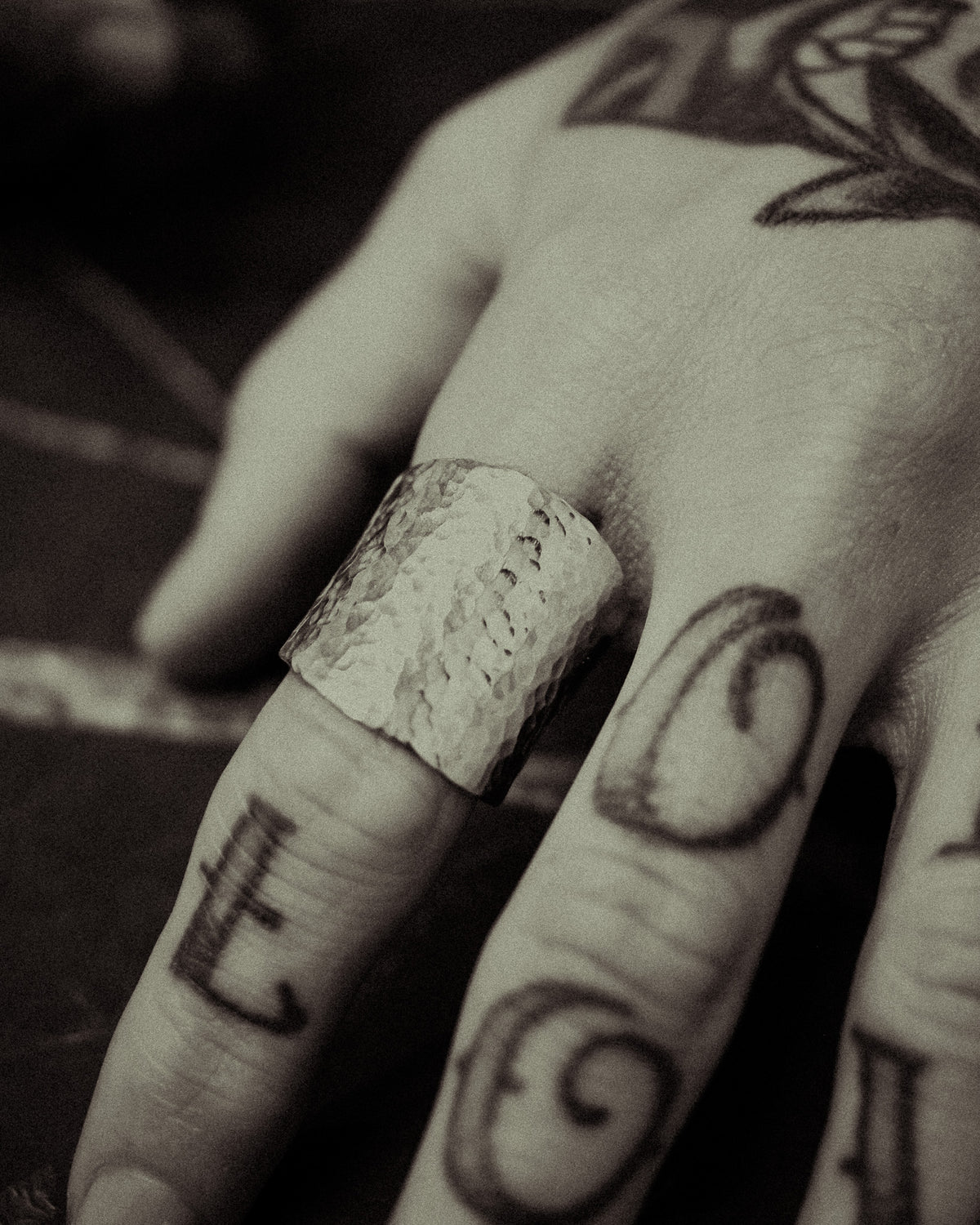 Small Shield Ring, Sterling Silver