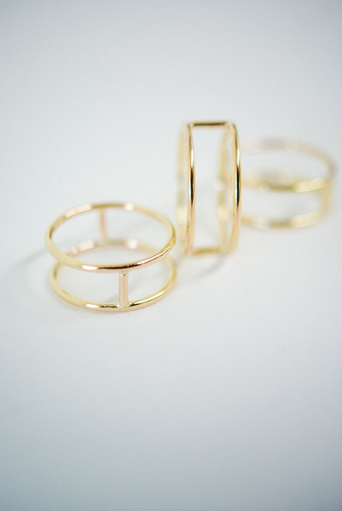 Small Cage Ring, Solid 14K Gold