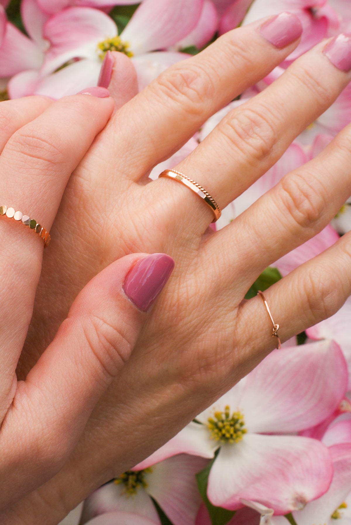 Closed Knot Ring, 14K Rose Gold Fill