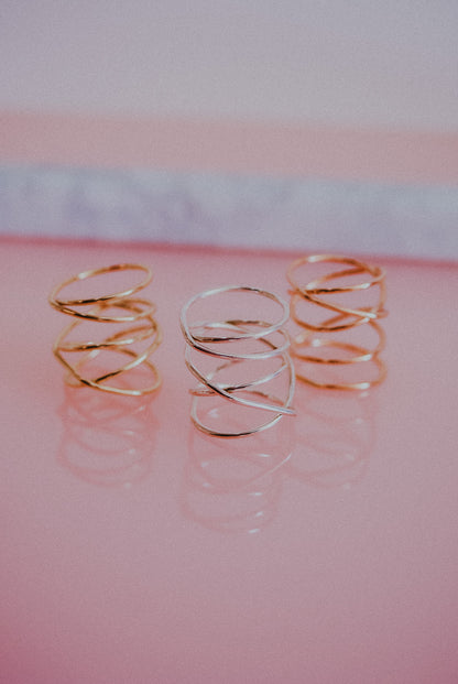 Extra Large Wraparound Ring, Sterling Silver