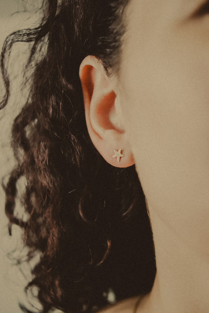 Star Flat Back Stud Earring