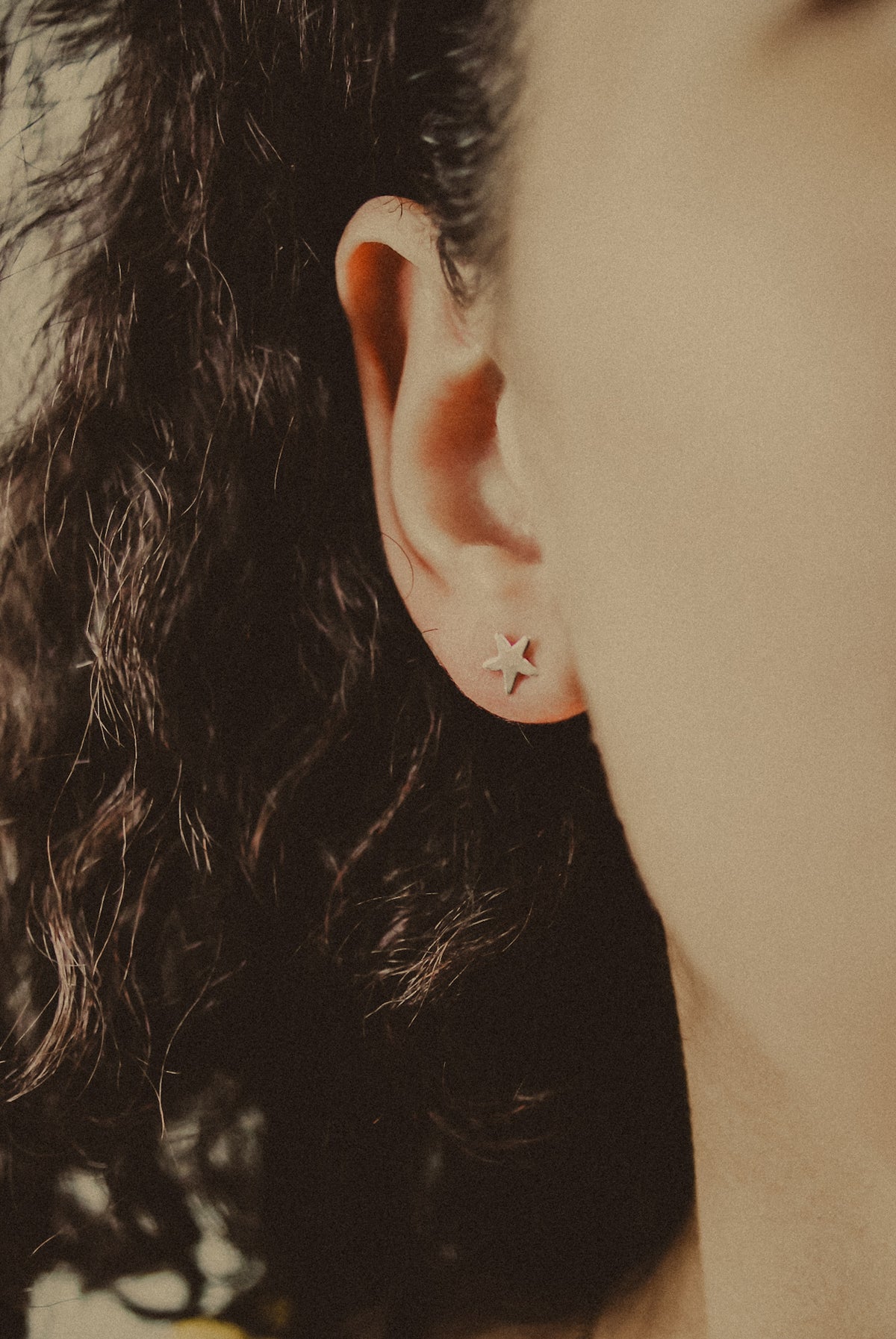 Star Flat Back Stud Earring
