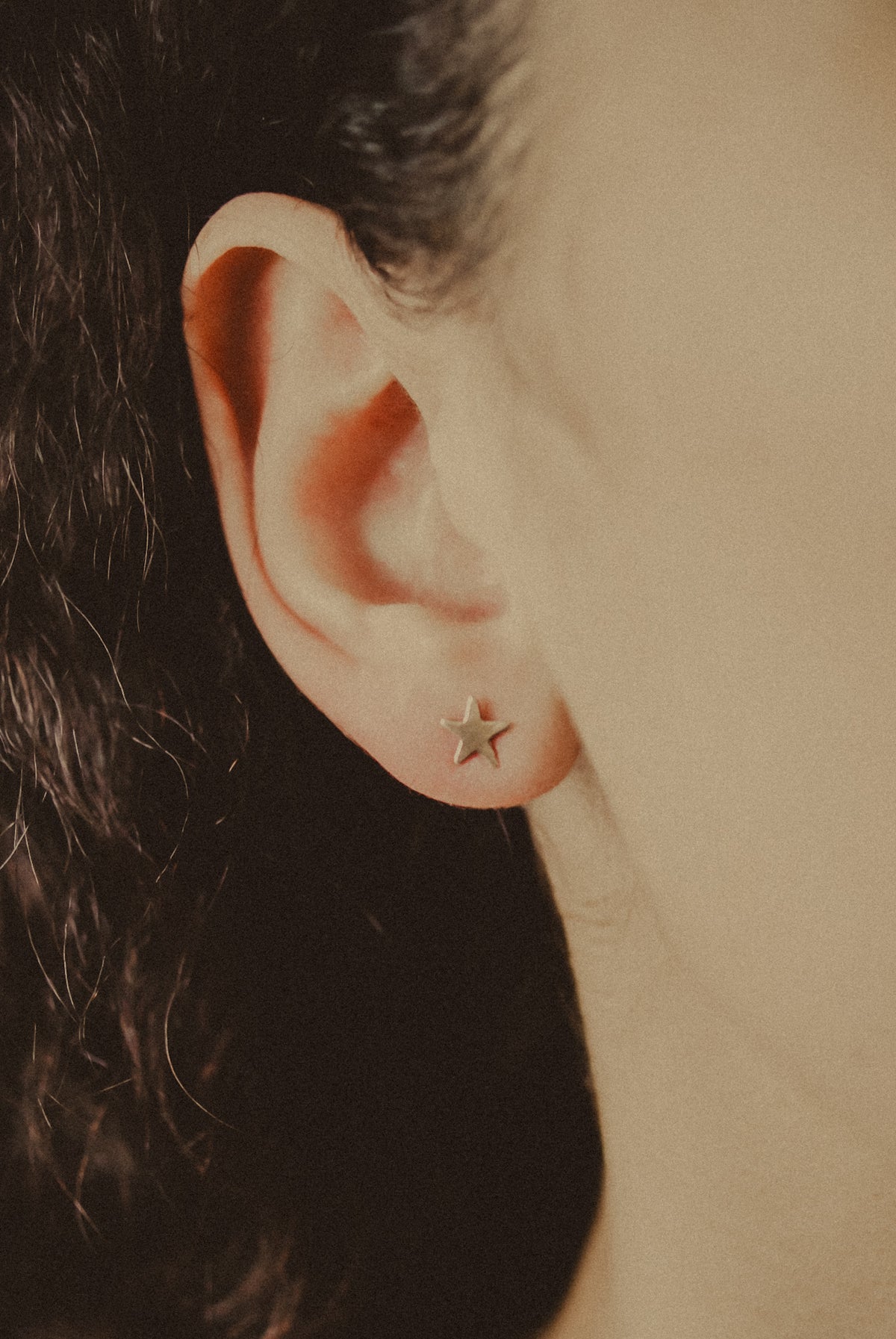 Star Flat Back Stud Earring