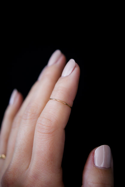 Ultra Thin Ring, 14K Rose Gold Fill