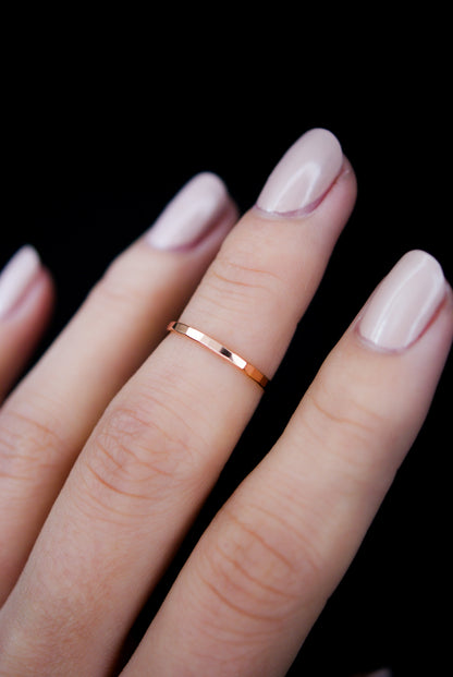 Thick Ring, 14K Rose Gold Fill