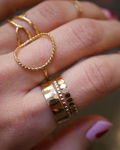 Twist Circle Ring, 14K Gold Fill