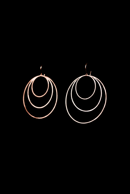 Triple Hoop Earrings, Gold Fill, Rose Gold Fill or Sterling Silver